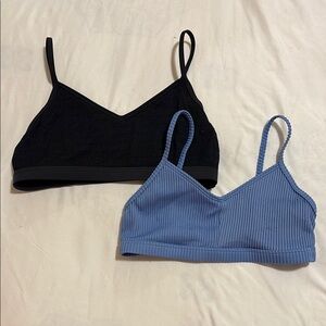 Black and Blue Women's Swim Set